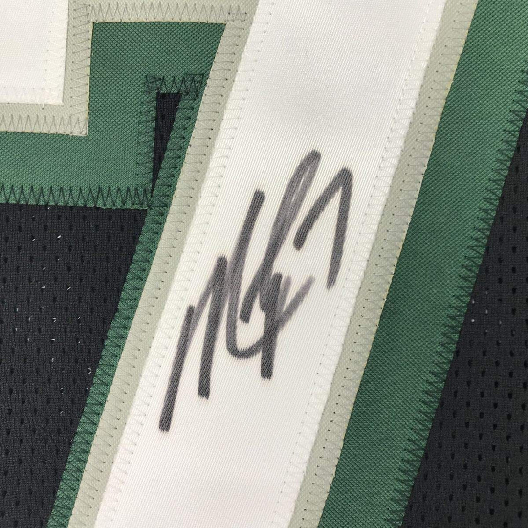 Autographed/Signed MICHAEL MIKE VICK Philadelphia Black Football Jersey PSA COA