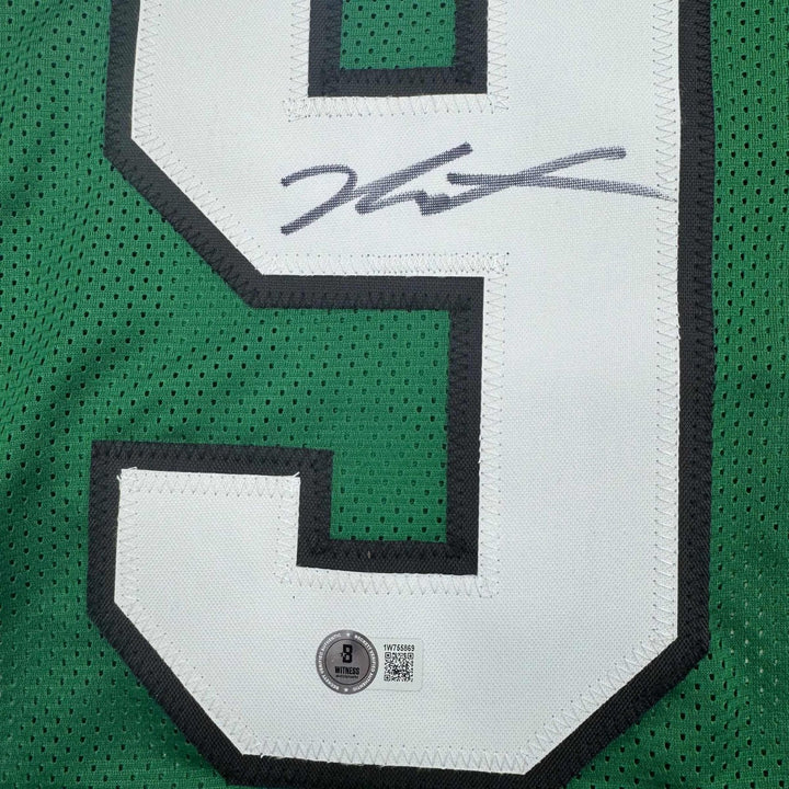 Autographed/Signed Jalen Carter Philadelphia Kelly Green Jersey BAS COA