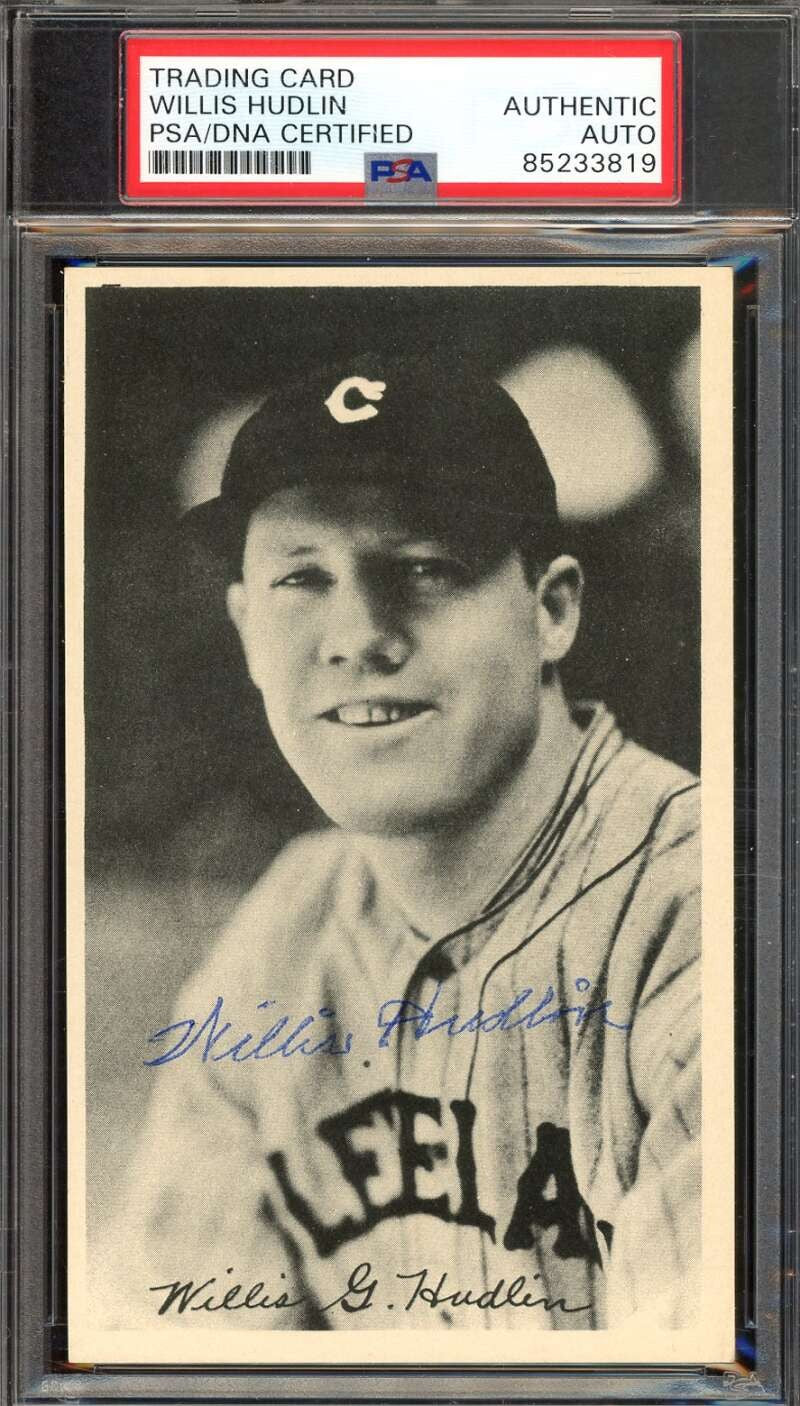 Willis Hudlin PSA DNA Signed 1936 Goudey R314 Wide Pen Autograph