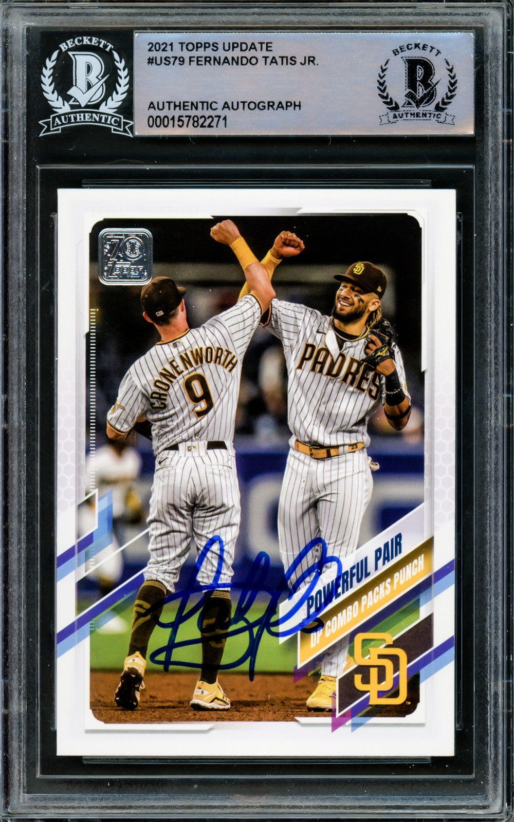 Fernando Tatis Jr. Signed 2021 Topps Update Card #US79 San Diego Padres Beckett