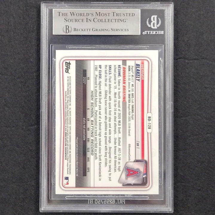 Werner Blakely signed 2020 Bowman Chrome Draft 1st RC rookie card BAS autograph