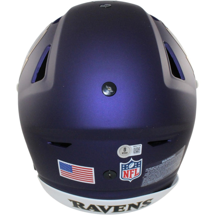 Ray Lewis Autographed Baltimore Ravens SpeedFlex 24 Alt Helmet Beckett W 56152
