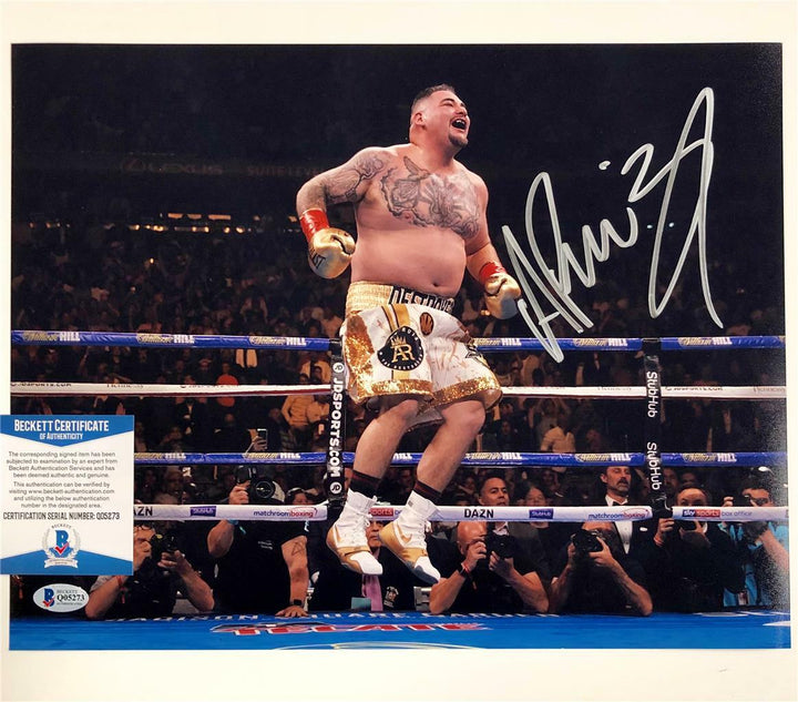 Andy Ruiz Jr autograph signed 11x14 Photo vs Anthony Joshua #22~ Beckett BAS COA