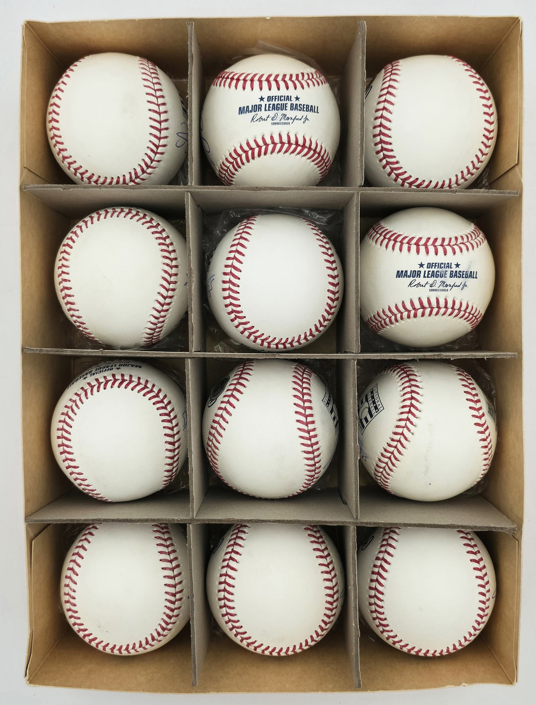 Frank Thomas Signed Hall of Fame Logo Baseball 12 Count Lot Imperfection Beckett