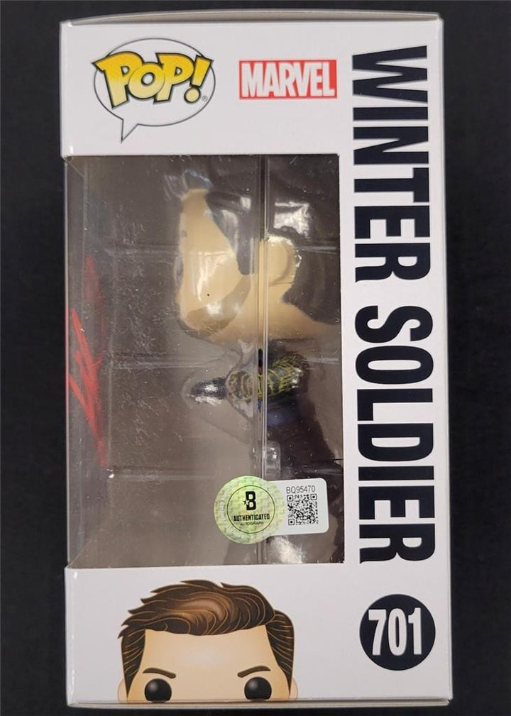 Sebastian Stan signed Winter Soldier Funko Pop! 701 Bucky autograph Beckett BAS