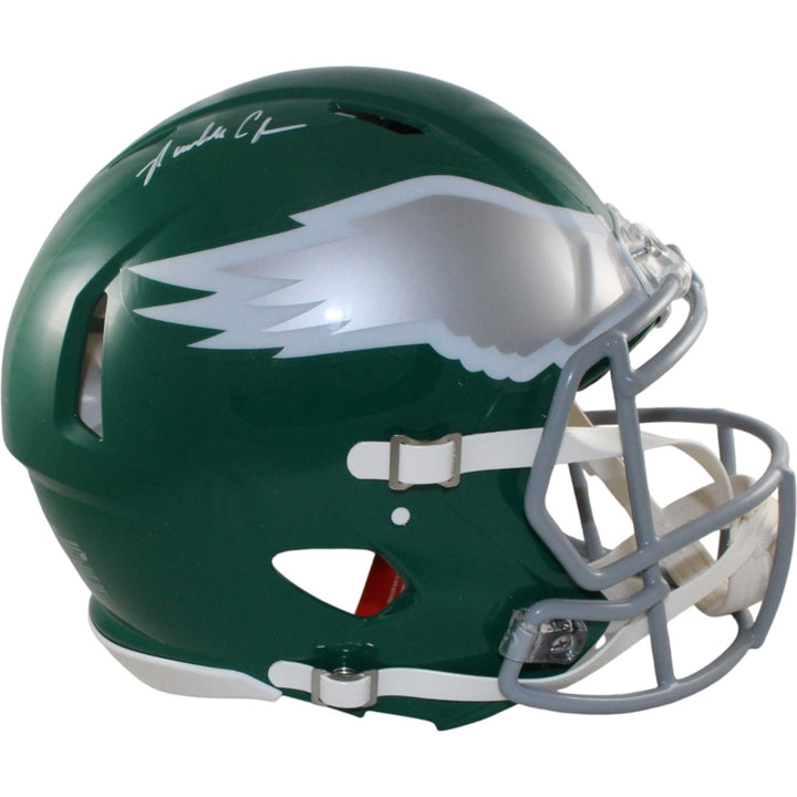Randall Cunningham Autographed Philadelphia Eagles Pro TB Helmet Beckett 55640