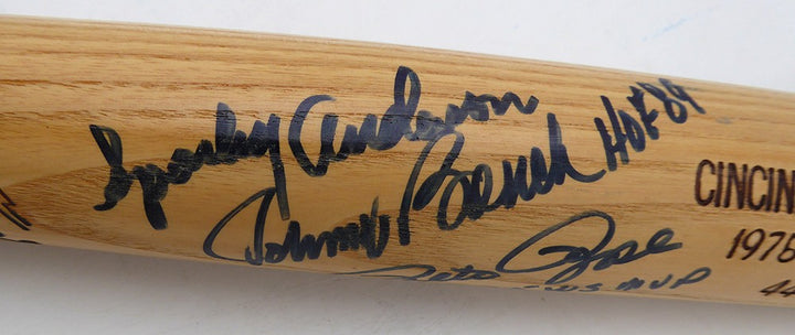 Johnny Bench, Pete Rose & Sparky Anderson Auto L Slugger Bat Reds Beckett