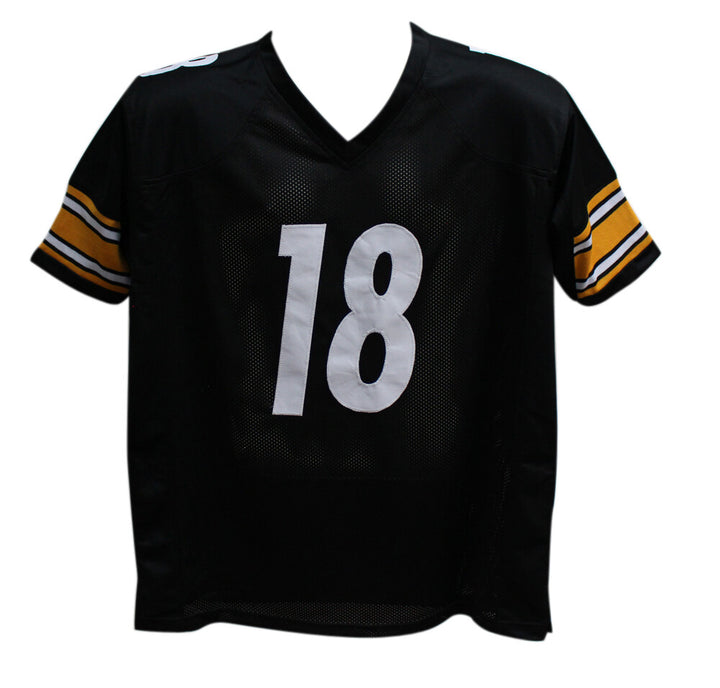 Diontae Johnson Autographed/Signed Pro Style Black XL Jersey Beckett 37097