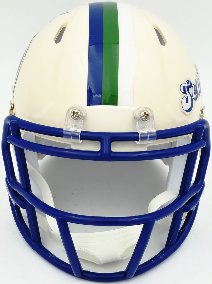 Grey Zabel Signed Seattle Seahawks Cream Retro Speed Mini Helmet MCS Holo