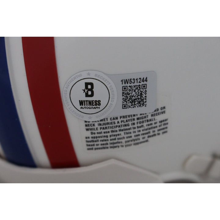 Warren Moon Signed Houston Oilers TB VSR4 Mini Helmet HOF BAS 44760