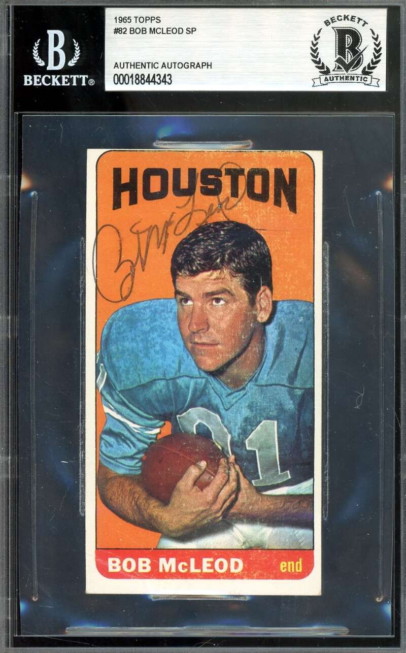 Bob McLeod Beckett BAS Signed 1965 Topps SP Autograph