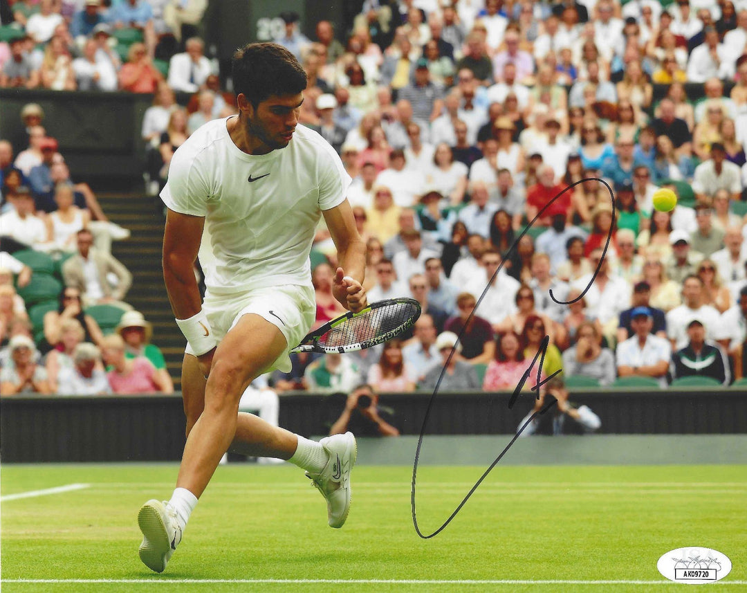CARLOS ALCARAZ SIGNED 8X10 PHOTO 5 US OPEN FRENCH WIMBLEDON AUSTRALIAN JSA