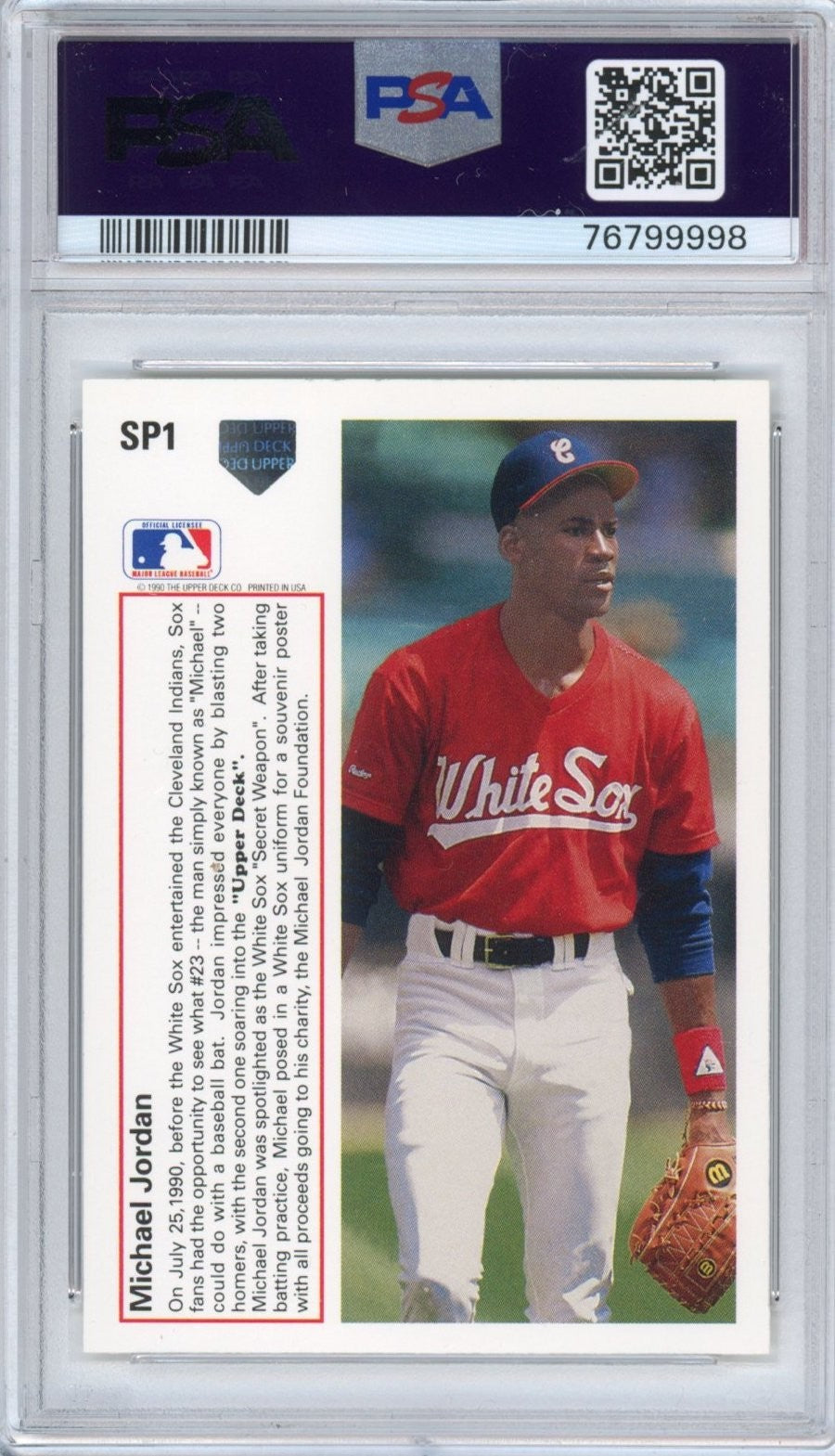 Graded 1991 Upper Deck UD Michael Jordan #SP1 Rookie RC Card PSA 9 Mint