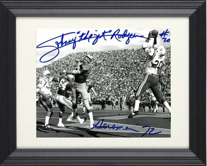 Johnny Rodgers signed Nebraska Cornhuskers 8x10 Photo The Jet/Heisman 72 Framed