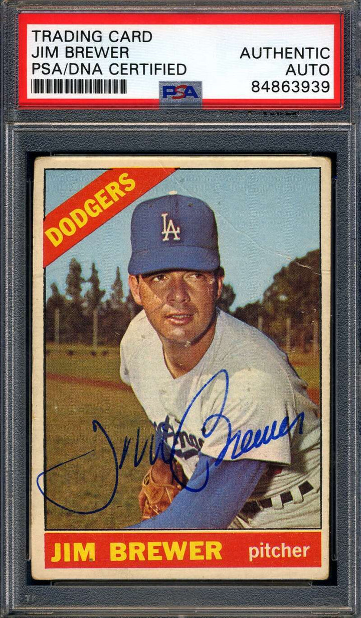 Jim Brewer PSA DNA Signed 1966 Topps Autograph 1