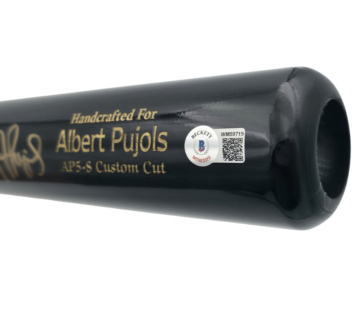 Albert Pujols Auto Black Marucci Player Model Baseball Bat Cardinals BAS