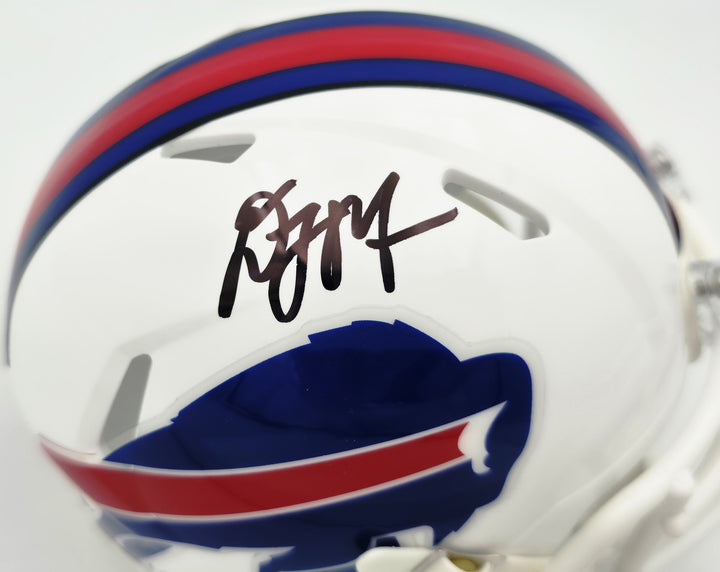 DJ Moore Signed Buffalo Bills White Speed Mini Helmet Beckett BAS Witness