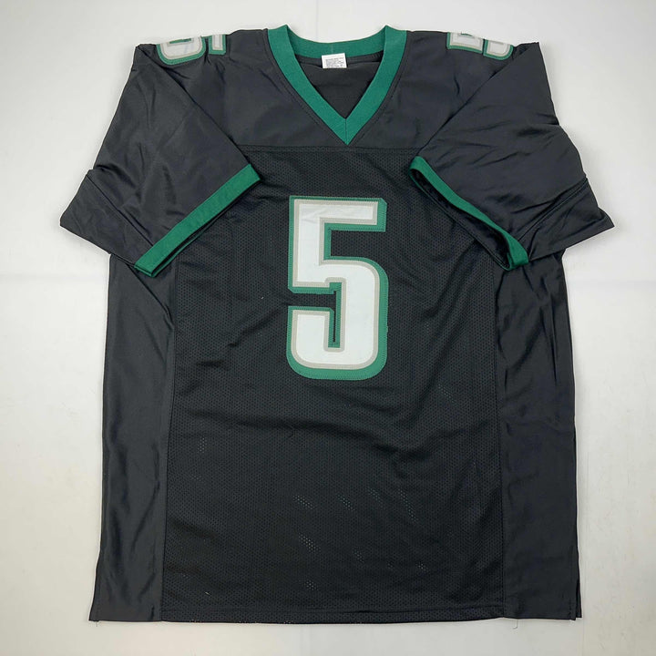 Facsimile Autographed Donovan McNabb Philadelphia Black Reprint Jersey Men's XL