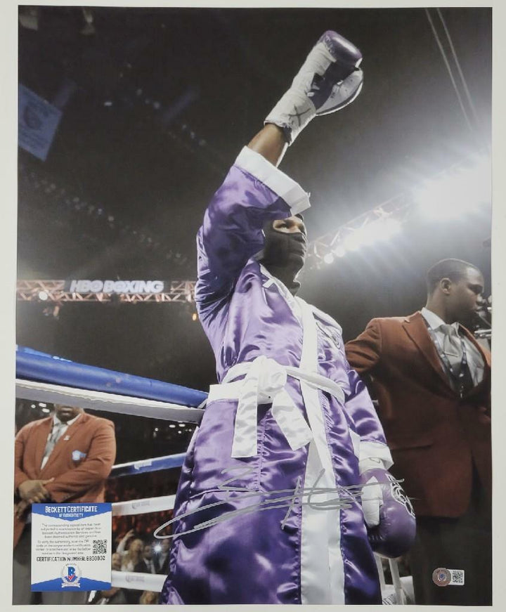 Bernard Hopkins signed 16x20 Photo #2 The Alien Autograph ~ Beckett BAS COA