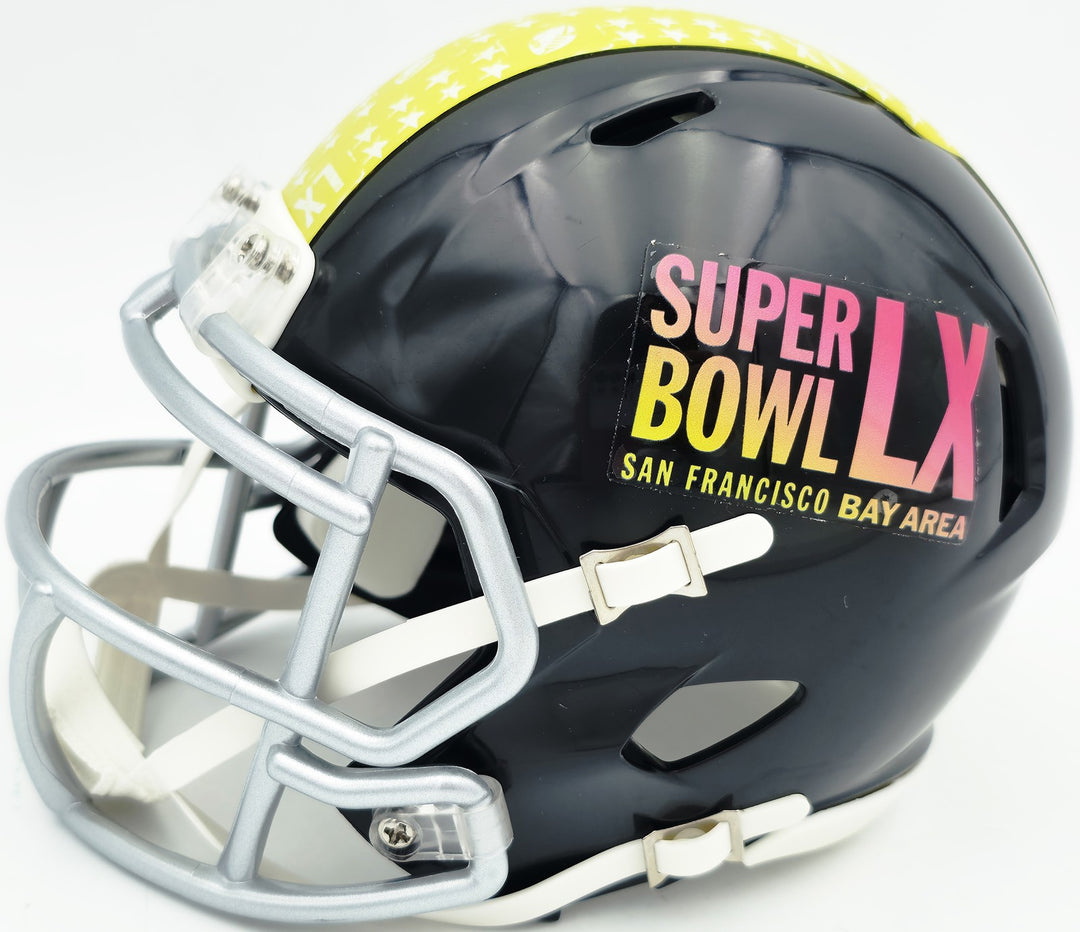 Rashid Shaheed Signed Seahawks Black SB LX Logo Speed Mini Helmet MCS Holo