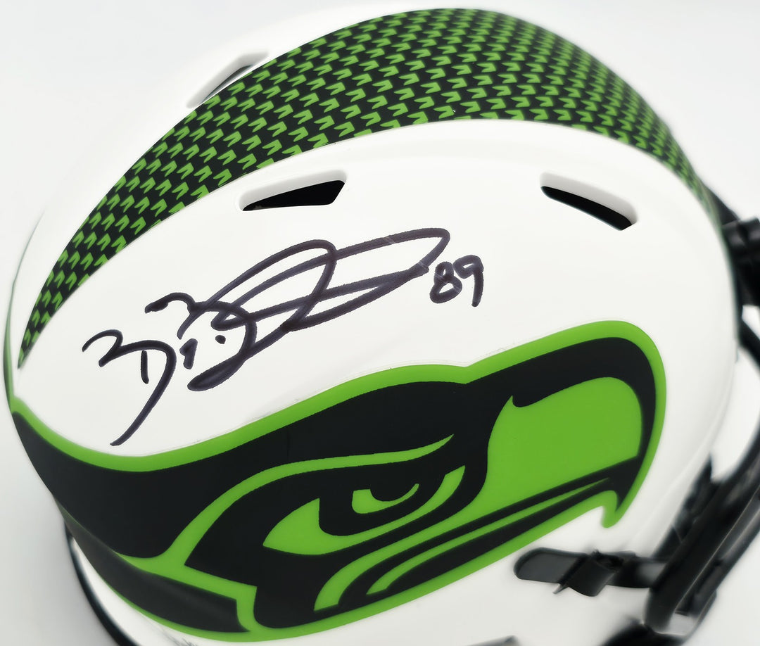 Brian Blades Signed Seahawks Lunar Eclipse White Speed Mini Helmet MCS Holo