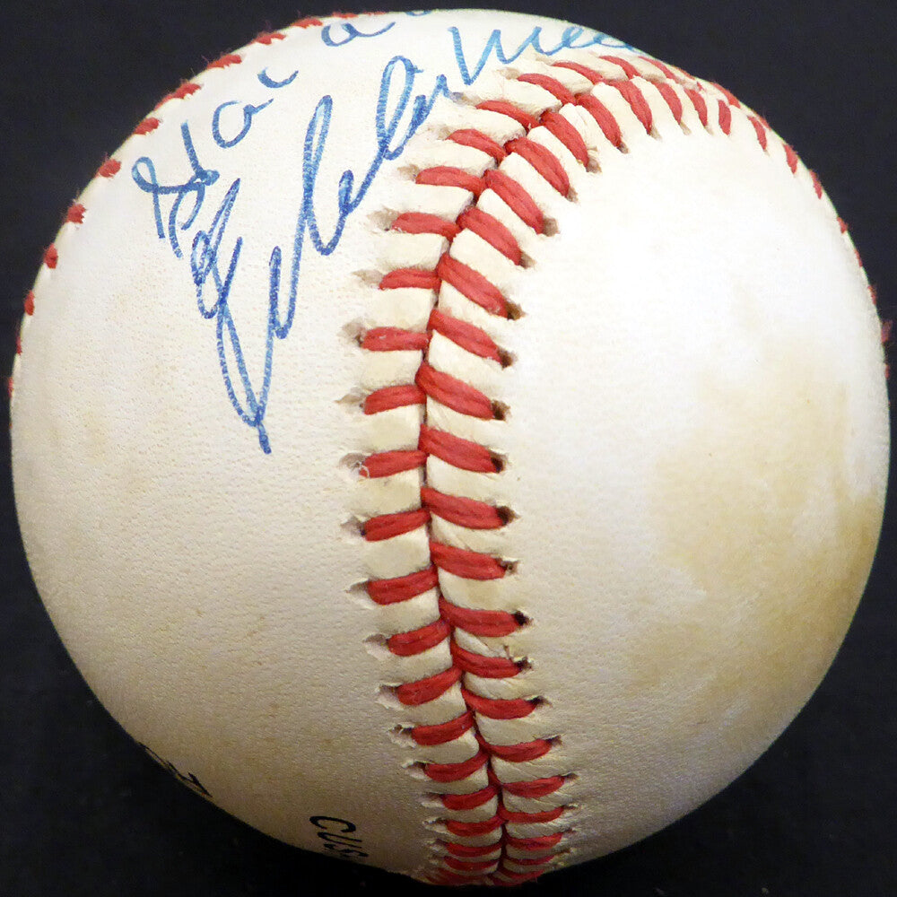 Hank Aaron & Eddie Mathews Signed NL Baseball Milwaukee Braves Beckett