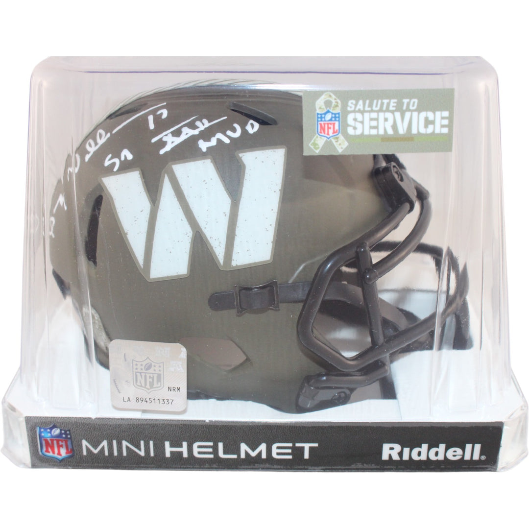 Doug Williams Autographed Washington Commanders 22 STS Mini Helmet Beckett 51868