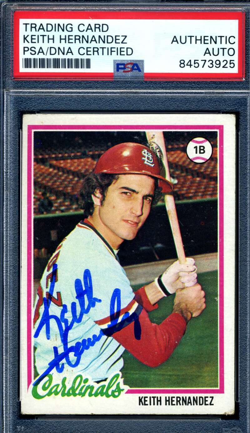 Keith Hernandez PSA DNA Cert Signed 1978 Topps Autographed