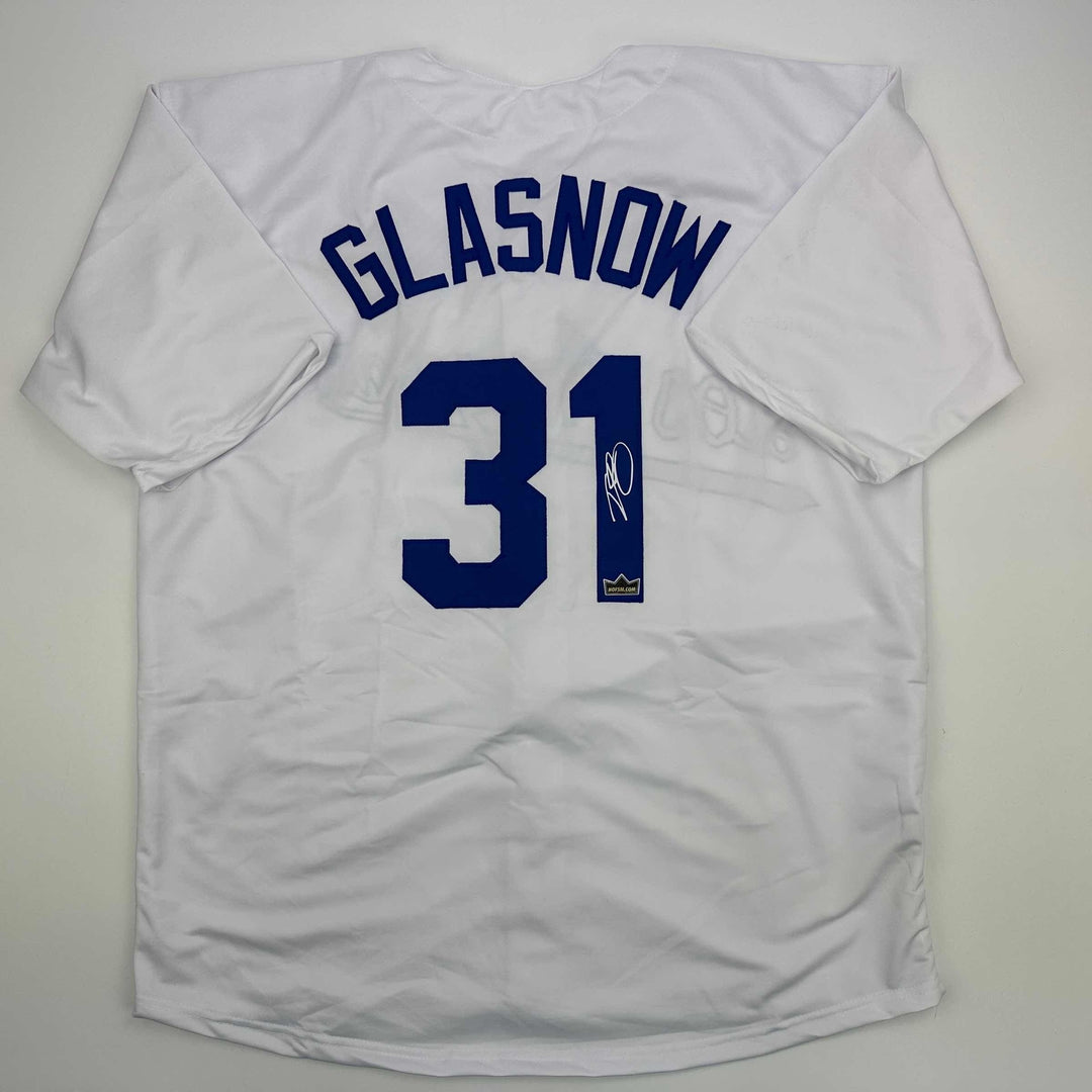 Facsimile Autographed Tyler Glasnow Los Angeles LA White Reprint Jersey Men's XL
