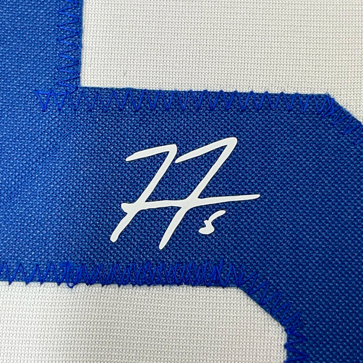 Framed Facsimile Autographed Freddie Freeman 33x42 LA Reprint Laser Auto Jersey
