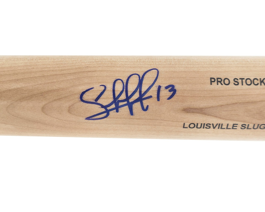 Salvador Perez Signed Blonde L Slugger Pro Stock Baseball Bat Royals Beckett Wit