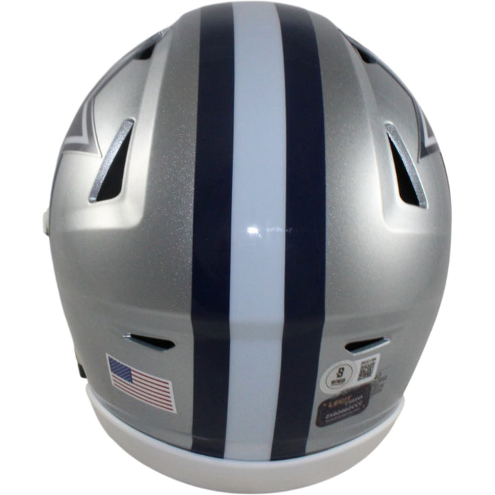 Emmitt Smith Autographed Dallas Cowboys Mid-Size Midi Helmet Beckett WIT 55268