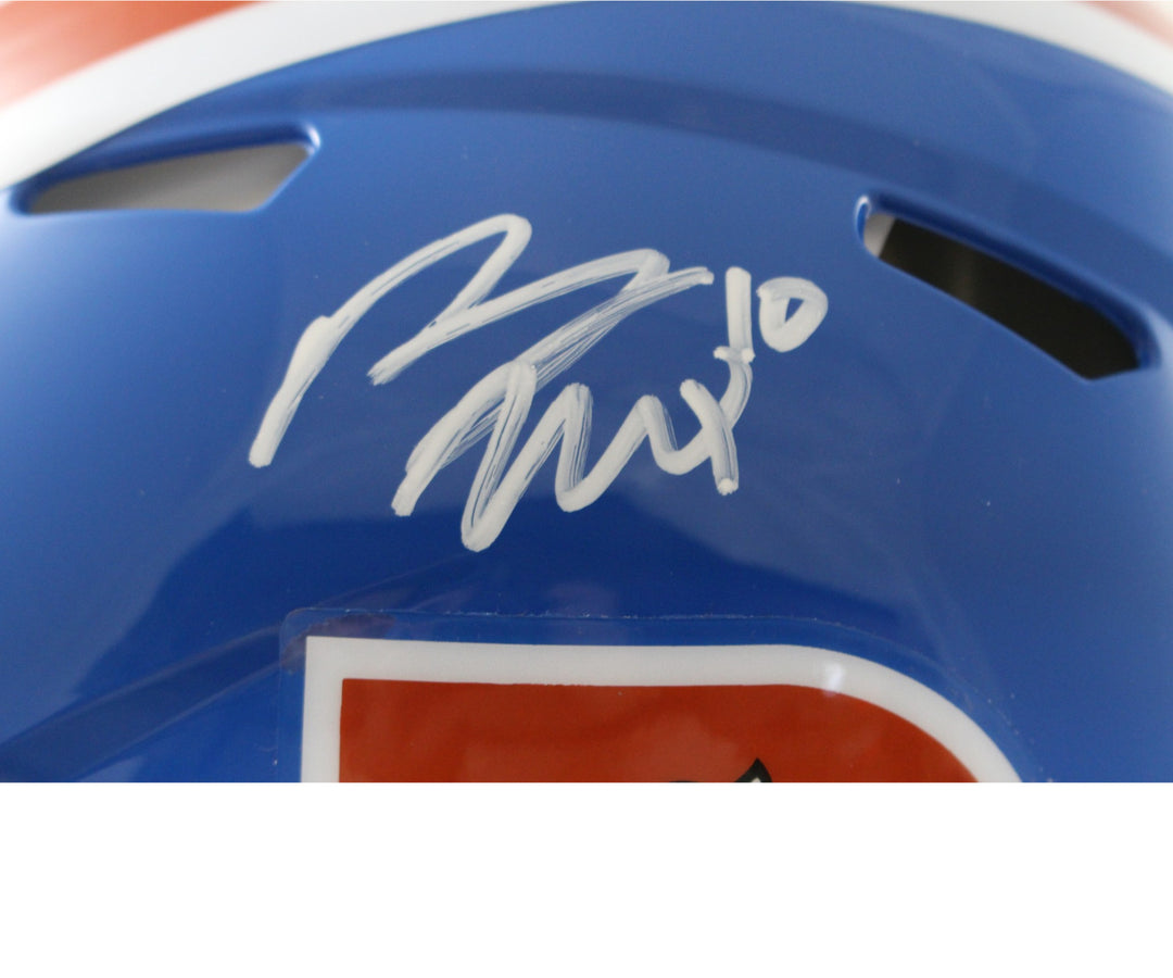 Bo Nix Autographed Denver Broncos Authentic TB Helmet Beckett Witness 55148