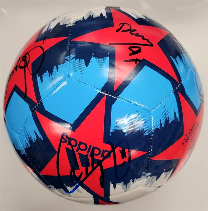 Ted Lasso Cast signed Soccer Ball Sudeikis Waddington 5 autographs ~ Beckett BAS