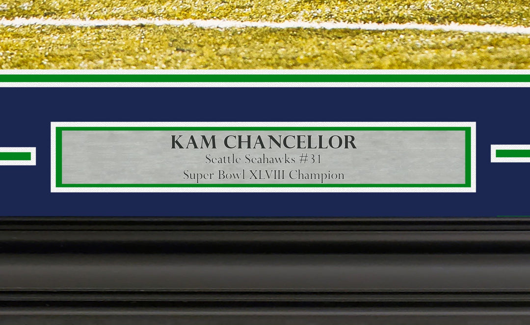 Kam Chancellor Signed Framed 16x20 Photo Seattle Seahawks SB XLVIII MCS Holo