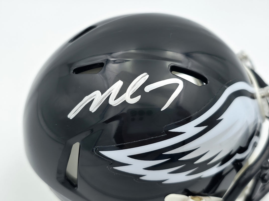Michael Vick Signed Eagles 2022 Alternate Black Speed Mini Helmet Beckett Wit