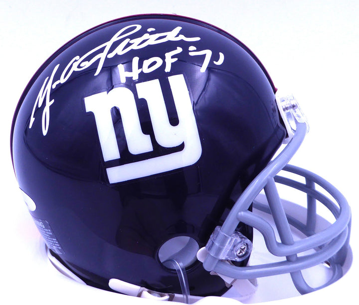 Y.A. Tittle Signed New York Giants Mini Helmet "HOF 71" TriStar Holo #7745968