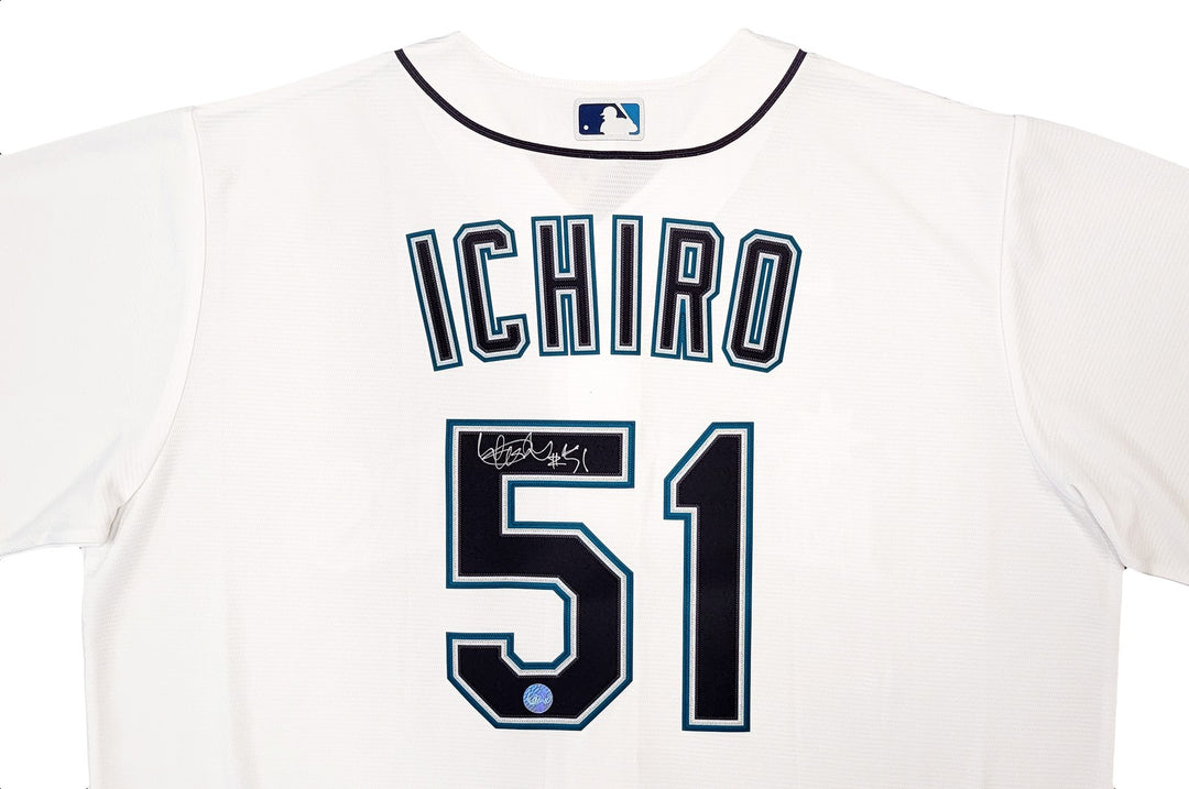 Seattle Mariners Ichiro Suzuki Signed White Nike Jersey Size XL "#51" IS Holo