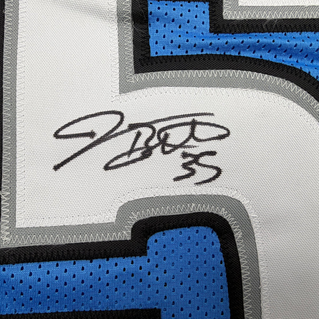 Autographed/Signed Joique Bell Detroit Blue Pro Cut Football Jersey JSA COA