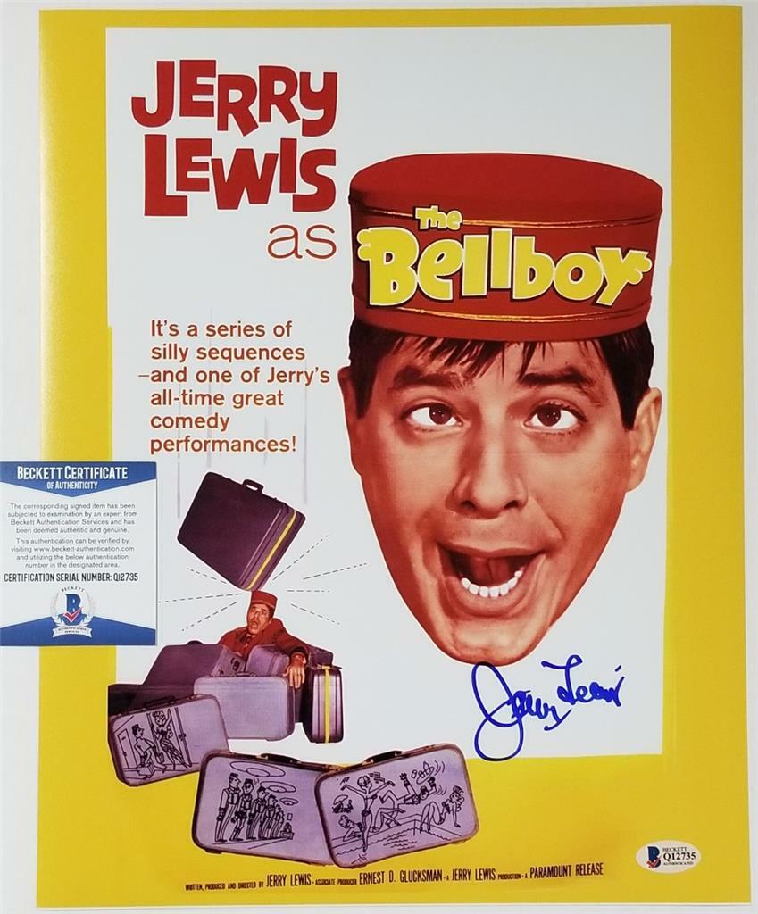 Jerry Lewis signed 11x14 Photo The Bellboy Autograph ~ Beckett BAS COA