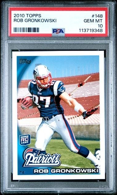 Graded 2010 Topps Rob Gronkowski #148 Rookie RC Card PSA 10 Gem Mint
