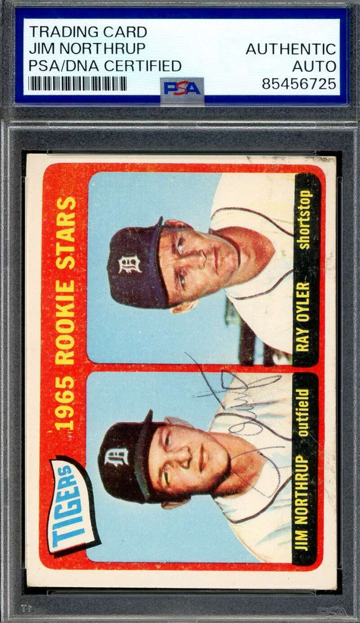 Jim Northrup PSA DNA Vintage Signed 1965 Topps Rookie Autograph