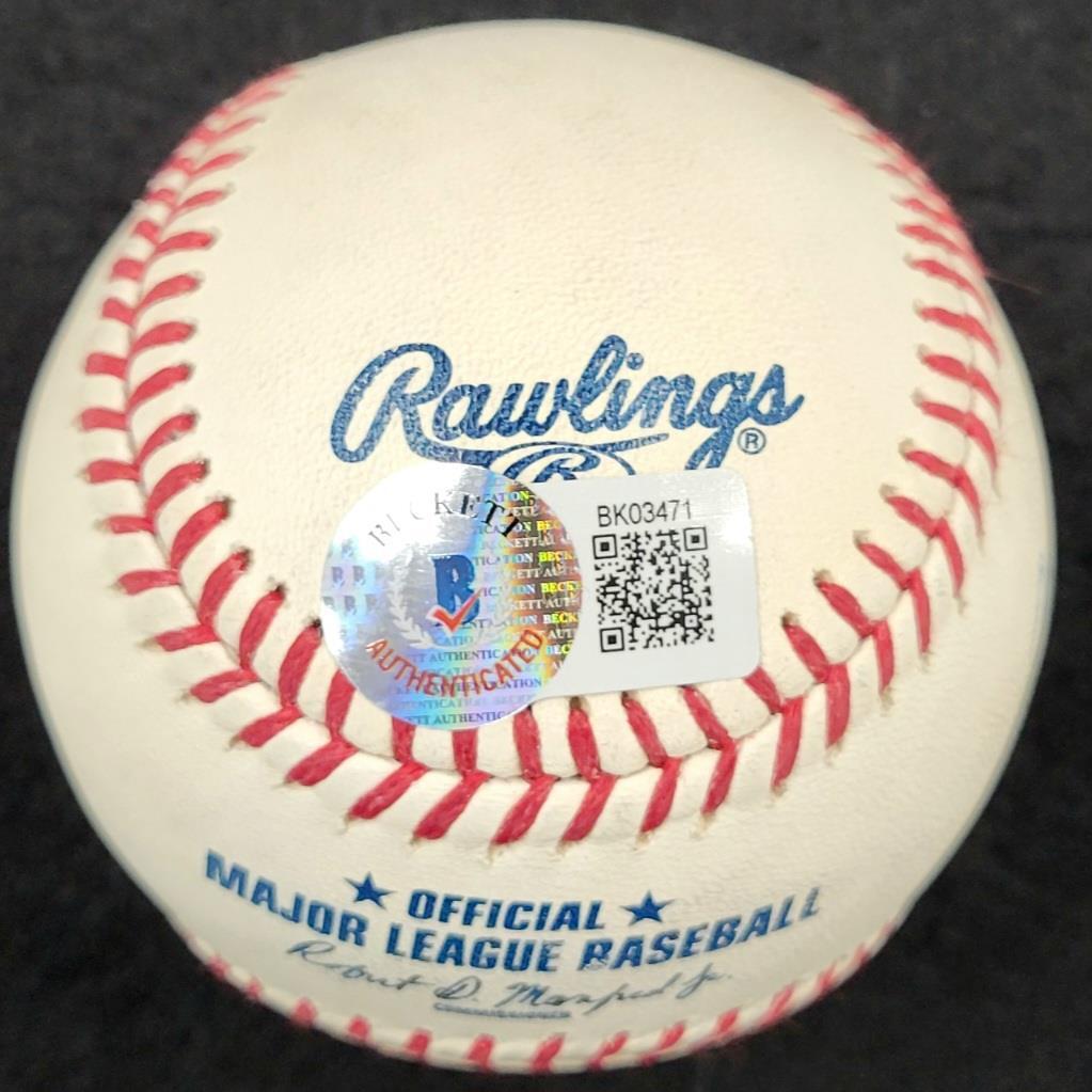 Jorge Campos & Claudio Suarez signed MLB Baseball autograph ~ Beckett BAS Mexico