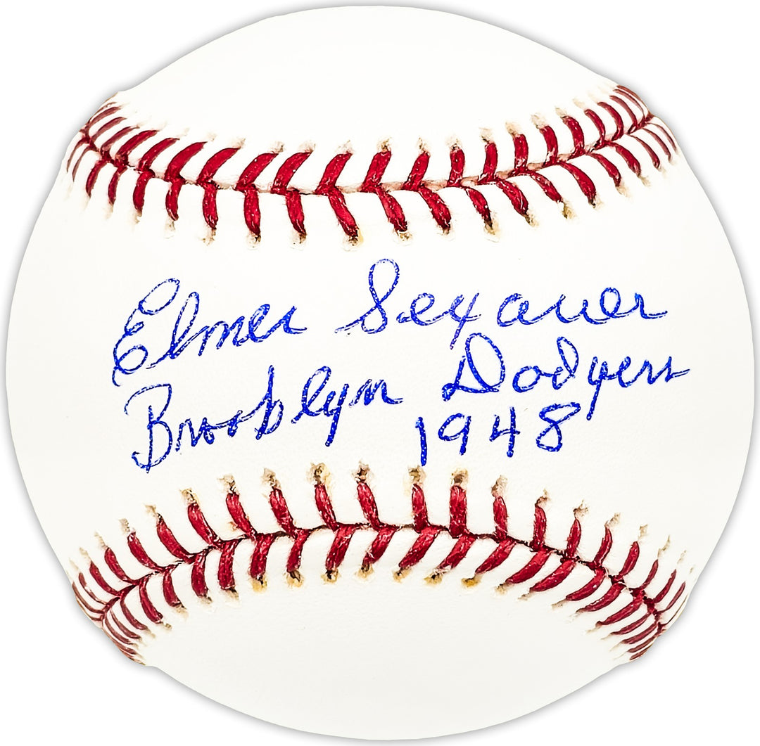 Elmer Sexauer Autographed Signed MLB Baseball Dodgers "1948" Beckett QR #BM25281