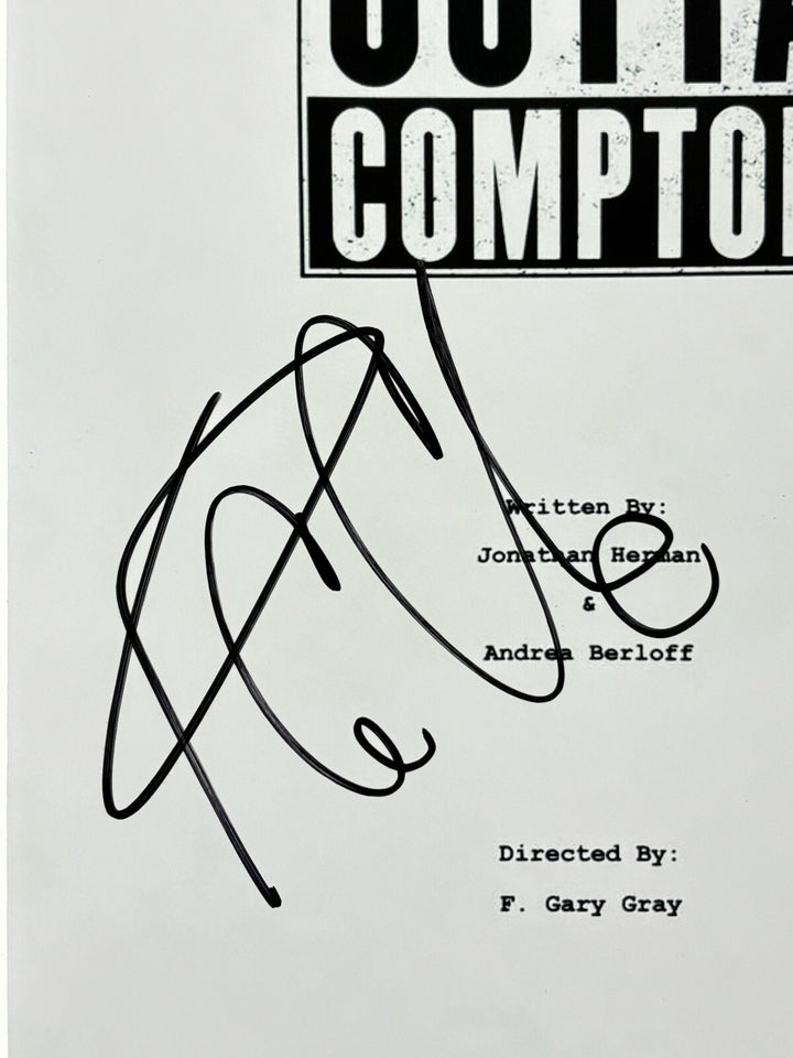 Ice Cube Autographed Script Straight Outta Compton Framed Collage BAS COA Photo