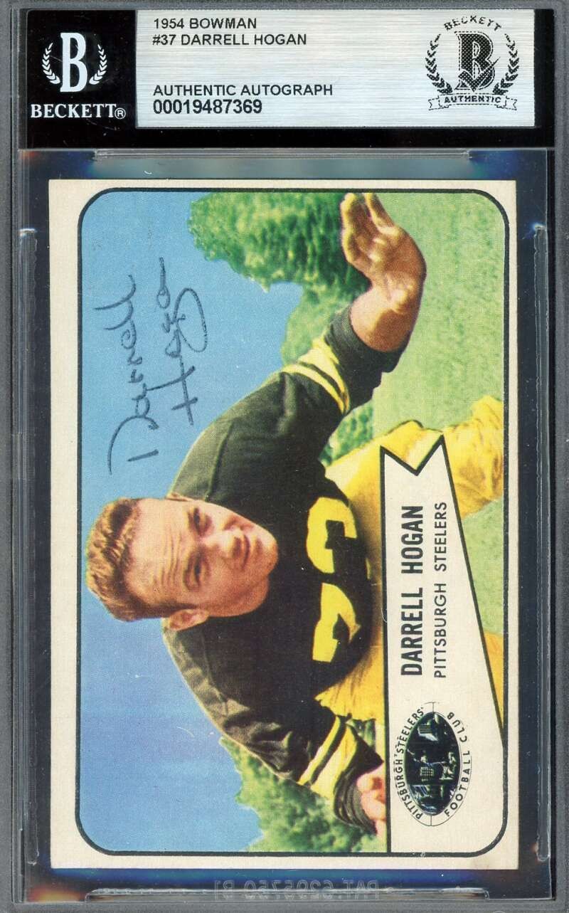 Darrell Hogan Beckett BAS Vintage Signed 1954 Bowman Autograph