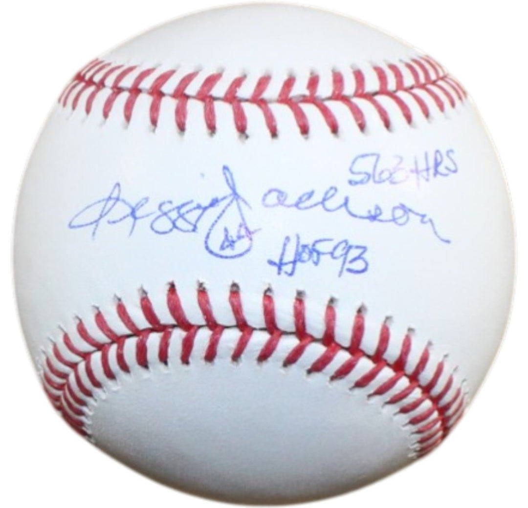 Reggie Jackson Signed New York Yankees OML Baseball 563 HRs HOF Beckett W 55365