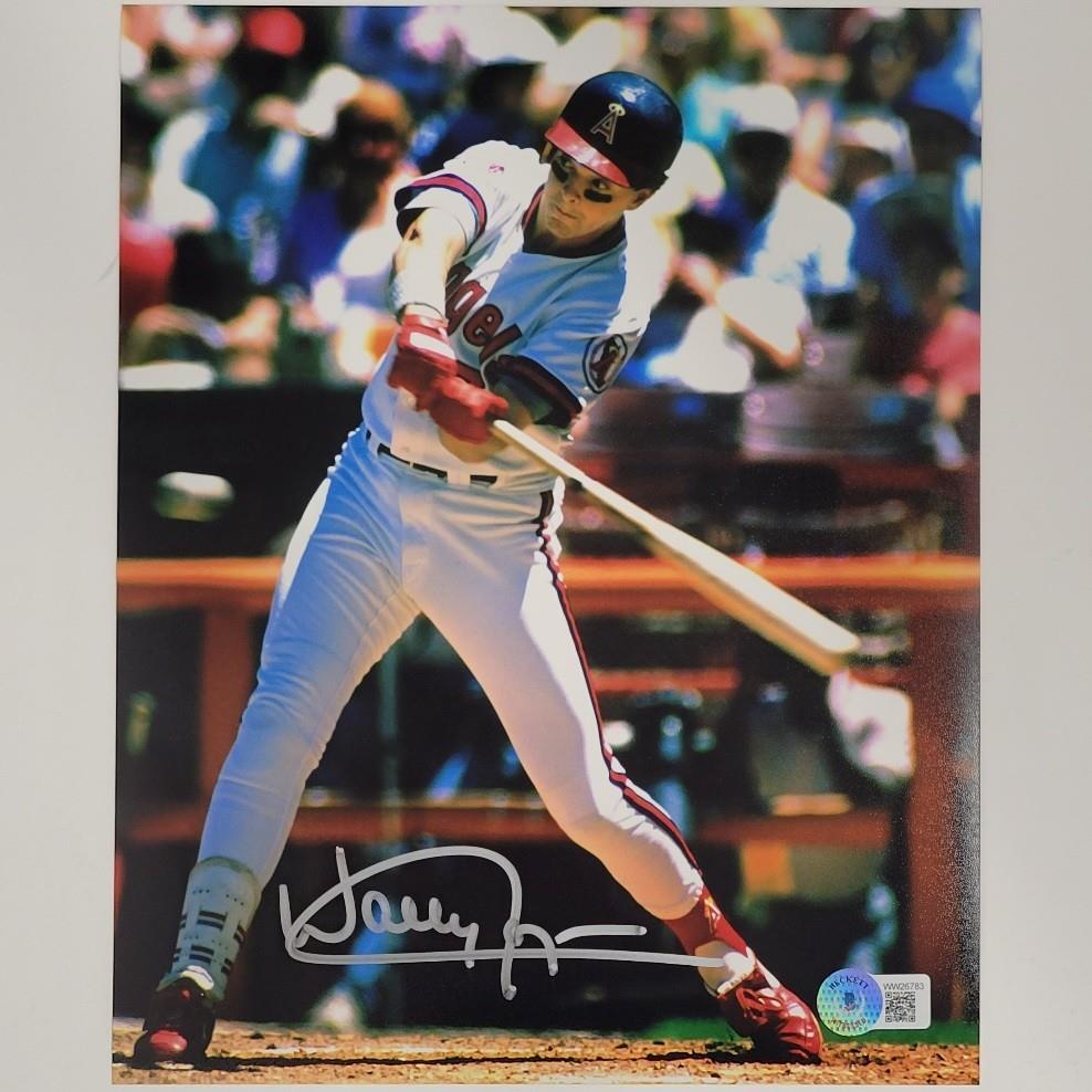 Wally Joyner signed California Angels 8x10 Photo ~ Beckett BAS Witness Holo