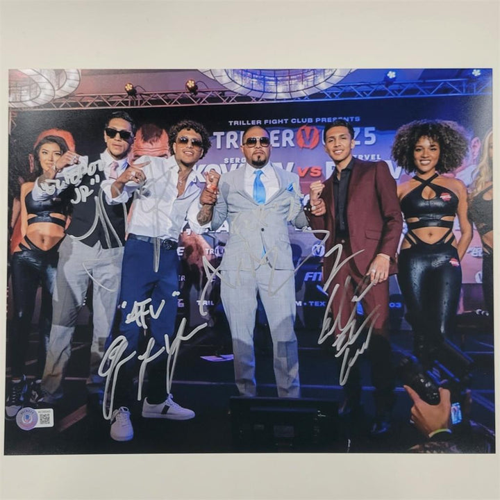 Fernando, Amado, Emiliano, Fer Jr. Vargas signed 11x14 photo autograph (A) BAS