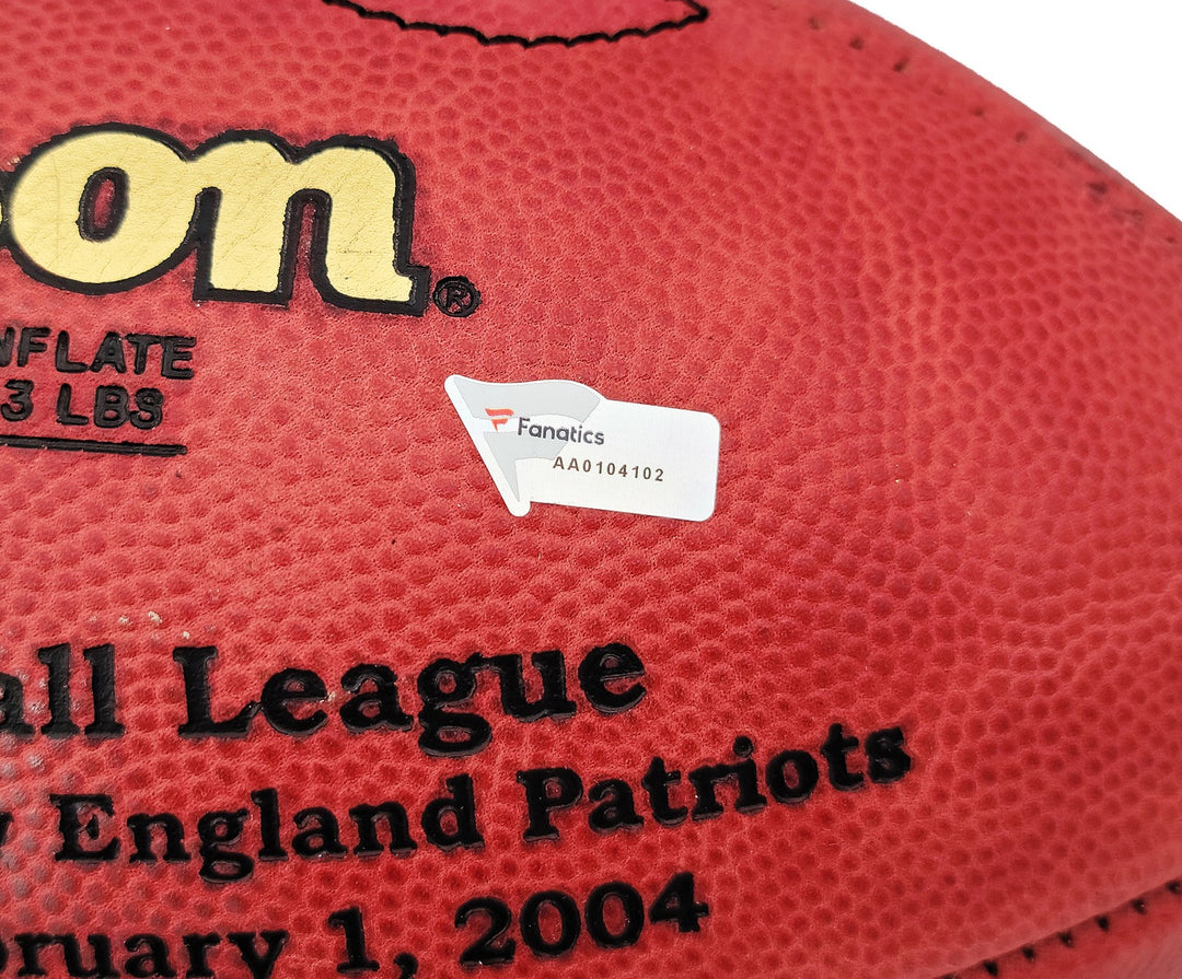 Tom Brady Auto Official NFL Leather SB XXXVIII Logo Football Buccaneers Fanatics